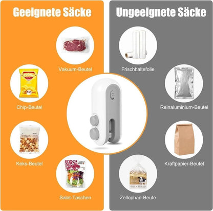 OCEANWORLD Best  Portable Mini Sealing Machine 2 in 1 USB Rechargeable